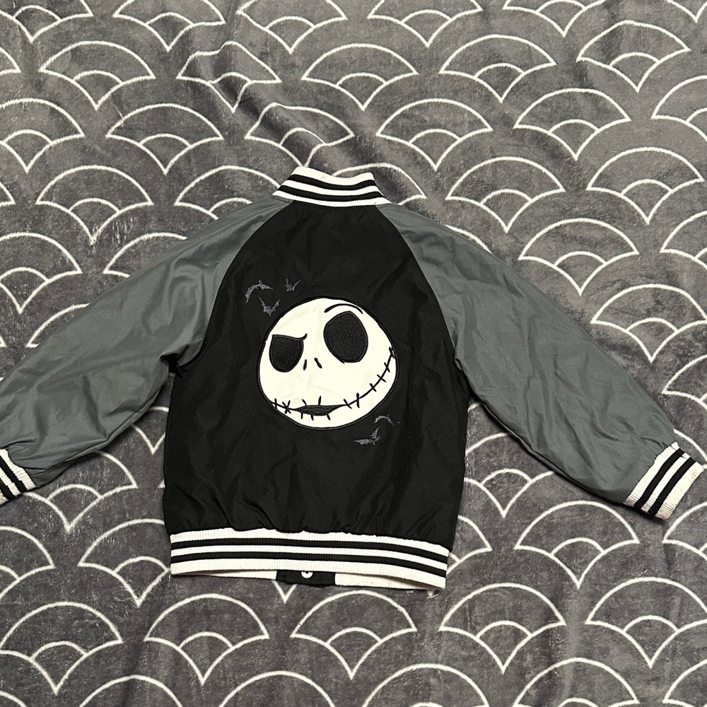 Disney Black and White Striped Collar Jacket